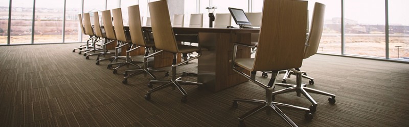 Empty member conference board room