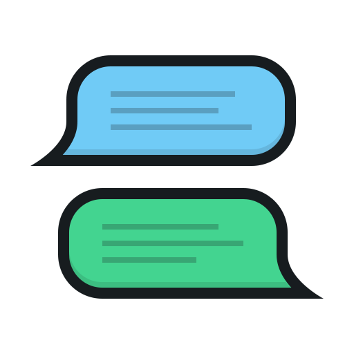 meetings-coach-interview-chat-bubbles Meetings Coach interview chat bubbles icon