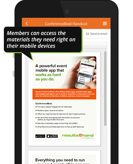 Resources and session materials on event app demo