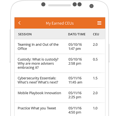 Earned CEU credits for attendees in mobile educational app