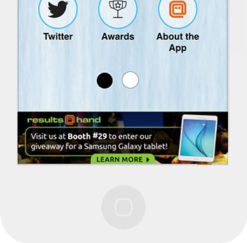 Mobile app sponsorship via footer banner advertisements