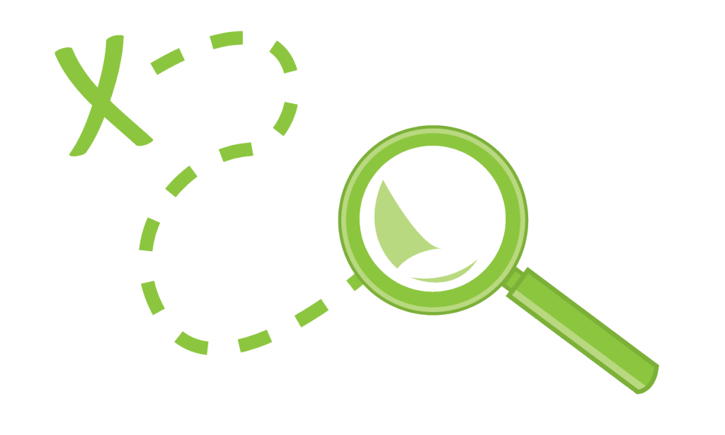 Magnifying glass graphic