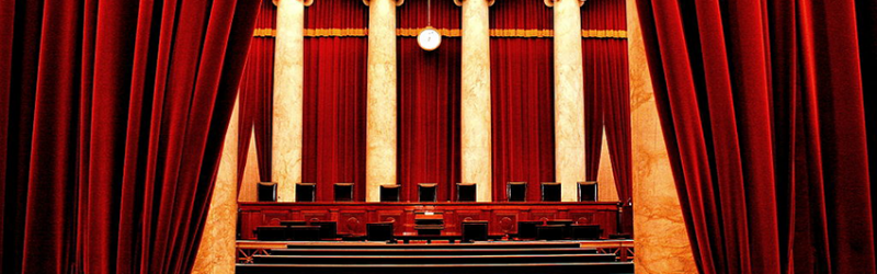 Advocacy courthouse banner