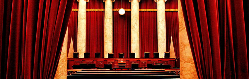 Advocacy courthouse banner