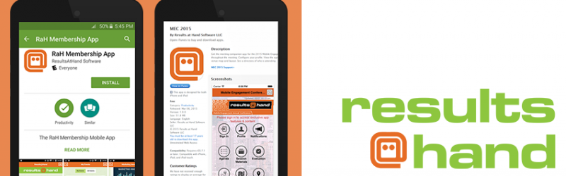 Results at Hand membership app demo in app stores