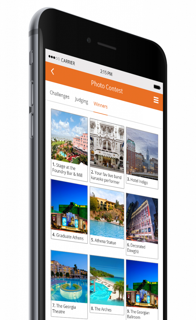 Photo contest app gamification with Results at Hand
