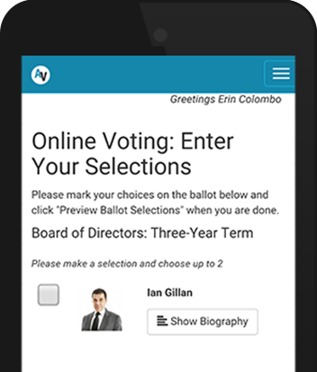 Online voting with our event management software